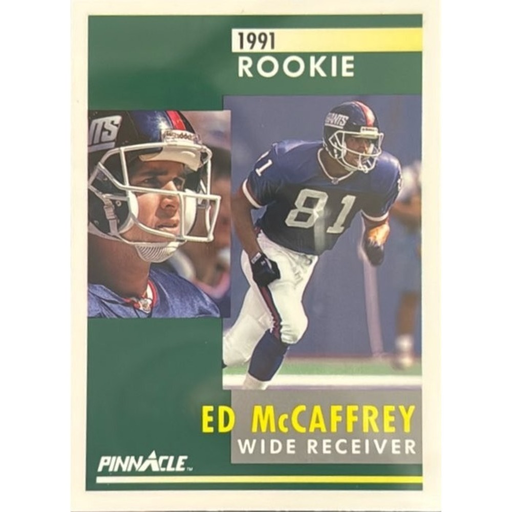1991 Pinnacle #322 Ed McCaffrey Rookie Football Card Excellent Condition